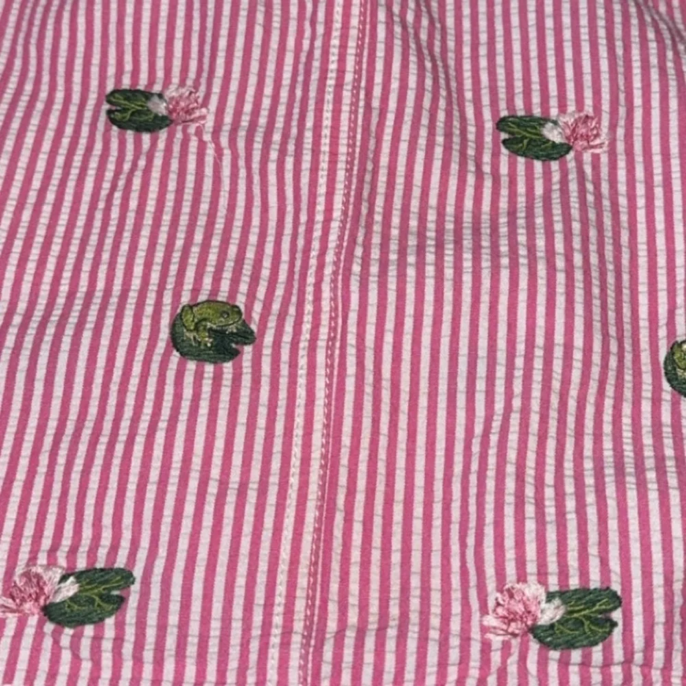 Ralph Lauren Girls Frog Lily Floral Embroidered Belted Preppy Skirt Size 6‎